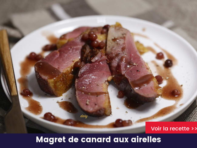 Magret de canard aux airelles